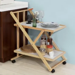 SoBuy® Servierwagen,Beistellwagen,Küchenwagen,zusammenklappbar,FKW52-WN 10 SoBuy® Servierwagen,Beistellwagen,Küchenwagen,zusammenklappbar,FKW52-WN -Küchenzauber Günstiges Geschäft 4047ce64300251c5511d9b90c894e31c