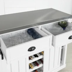 SoBuy FKW94-W Design Küchenwagen Mit Flaschenablage Küchenschrank Mit 2 Schiebetüren Und 2 Schubladen Servierwagen Mit Edelstahlplatte Sideboard Weiß 12 SoBuy FKW94-W Design Küchenwagen Mit Flaschenablage Küchenschrank Mit 2 Schiebetüren Und 2 Schubladen Servierwagen Mit Edelstahlplatte Sideboard Weiß -Küchenzauber Günstiges Geschäft 464e261aa82192b6635cae7c19d537a1