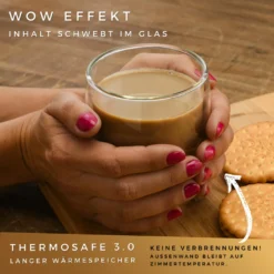 Felino® Latte Macchiato Gläser Doppelwandige Thermogläser Set [6 Stück] [350 Ml] Glas Tassen Groß Für Cappuccino, Kaffee, Espresso -Küchenzauber Günstiges Geschäft 46669e6f0505fdc646fb70141570f4f4