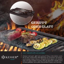 KESSER® Dutch Oven Set In Holzkiste Mit Dutch Oven Mit Viel Zubehör - Gusseisen - Bereits Eingebrannt Mit Kochtopf Grillplatte Pfanne Deckelheber Inkl. Rezeptbuch Handschuhe, Farbe:12-Teilig -Küchenzauber Günstiges Geschäft 477554e8dbb3f14872e3e1335bb7bdf1