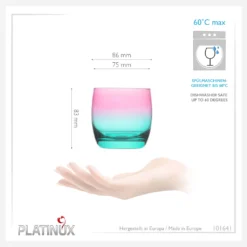 Trinkgläser Rosa-Türkis Aus Glas Bunt Set 6 Stück 200ml (max.320ml) Wassergläser -Küchenzauber Günstiges Geschäft 485518035fde53054af46552882e5e1a