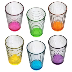 6 X Trinkglas Bunt Wasserglas Wassergläser Trinkgläser Glas Gläser Saftglas -Küchenzauber Günstiges Geschäft 48e36756c69d19e84e295202da1cbeef