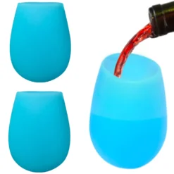 6er Set 200ml Unzerbrechlich Blau Silikon Biergläser Whisky GläSer Wein Becher Stammlos Weinbecher Tasse -Küchenzauber Günstiges Geschäft 499b02003780d07132a6817e072b5a18