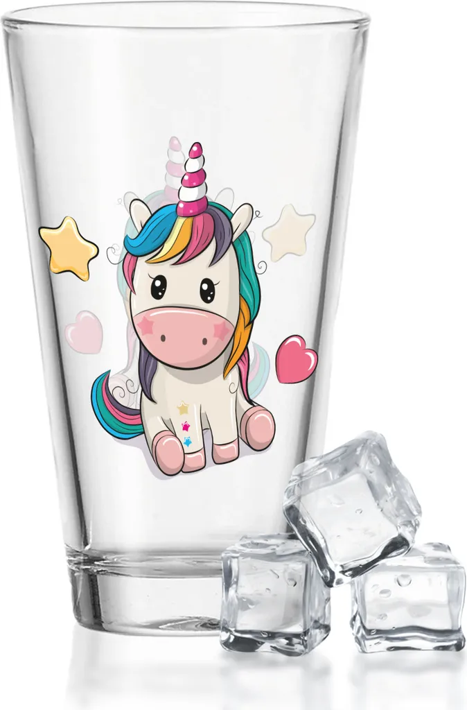 Leonardo Wasserglas Mit UV-Druck Im Einhorn Design 1 Leonardo Wasserglas Mit UV-Druck Im Einhorn Design