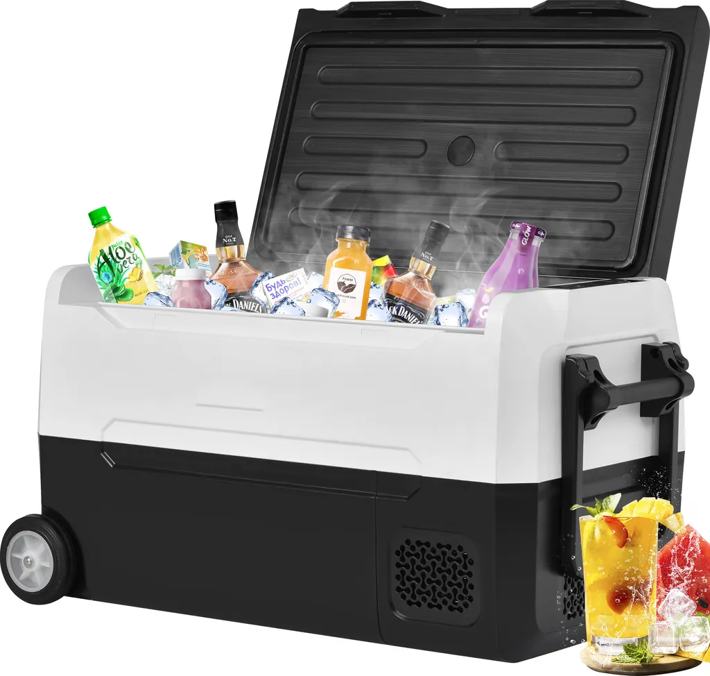 Merax Elektrisch Kühlbox Mit Kompressor 31.5L Schwarz, Mini Kühlschrank Tragbar Kühlleistung Bis -20° C, Gefrierbox 12/24 V Und 230 V Für Büro, Auto, Camping, Garten 1 Merax Elektrisch Kühlbox Mit Kompressor 31.5L Schwarz, Mini Kühlschrank Tragbar Kühlleistung Bis -20° C, Gefrierbox 12/24 V Und 230 V Für Büro, Auto, Camping, Garten