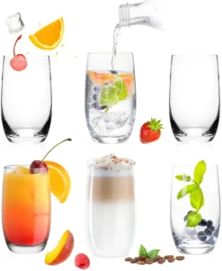 Elegante Trinkgläser 360ml (max. 440ml) Set 6 Teilig Wassergläser Saftgläser