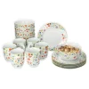 Van Well Frühstücksset 18-tlg. Für 6 Personen Serie Vario Porzellan - Farbe Wählbar, Farbe:flowers