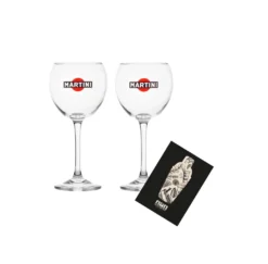Martini 2er Set Ballon Glas Aus Acryl / 2x Cocktail Glas Gläser Aus Hartplastik