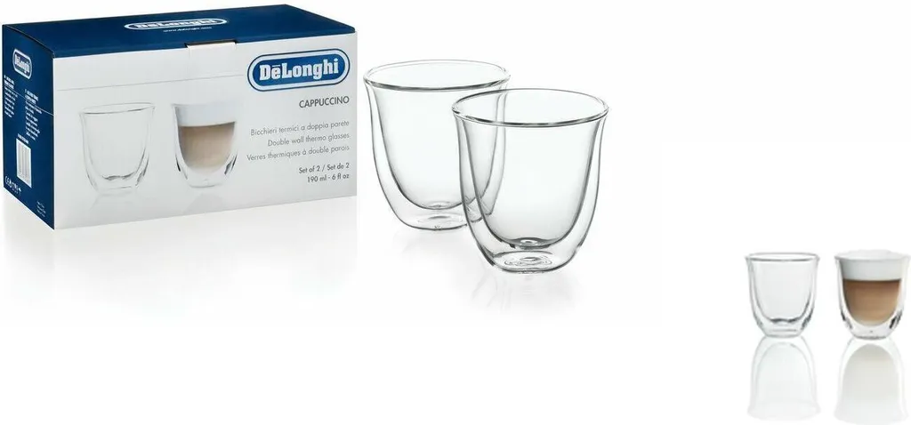 De'Longhi DeLonghi Cappuccino 2er Doppelwandiges Thermoglas 9 De'Longhi DeLonghi Cappuccino 2er Doppelwandiges Thermoglas – Bild 9