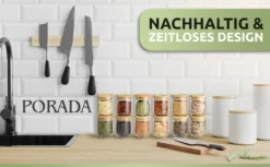 PORADA 12 Stapelbare Gewürzgläser Set 150ml Glasbehälter Mit Deckel Aufbewahrung Küche Gewürzdosen Vorratsdosen Glas Mit Deckel Aufbewahrungsgläser Küchenorganisation Aufbewahrung… -Küchenzauber Günstiges Geschäft 532e93edac2efb6022a203daf2e73f0e
