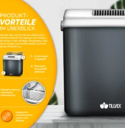 Tillvex Kühlbox Elektrisch 32L Grau | Mini-Kühlschrank 230 V Und 12 V Für KFZ Auto Camping | Kühlt & Wärmt | ECO-Modus 9 Tillvex Kühlbox Elektrisch 32L Grau | Mini-Kühlschrank 230 V Und 12 V Für KFZ Auto Camping | Kühlt & Wärmt | ECO-Modus -Küchenzauber Günstiges Geschäft 544f34d93d631a678ec50c9557854eae