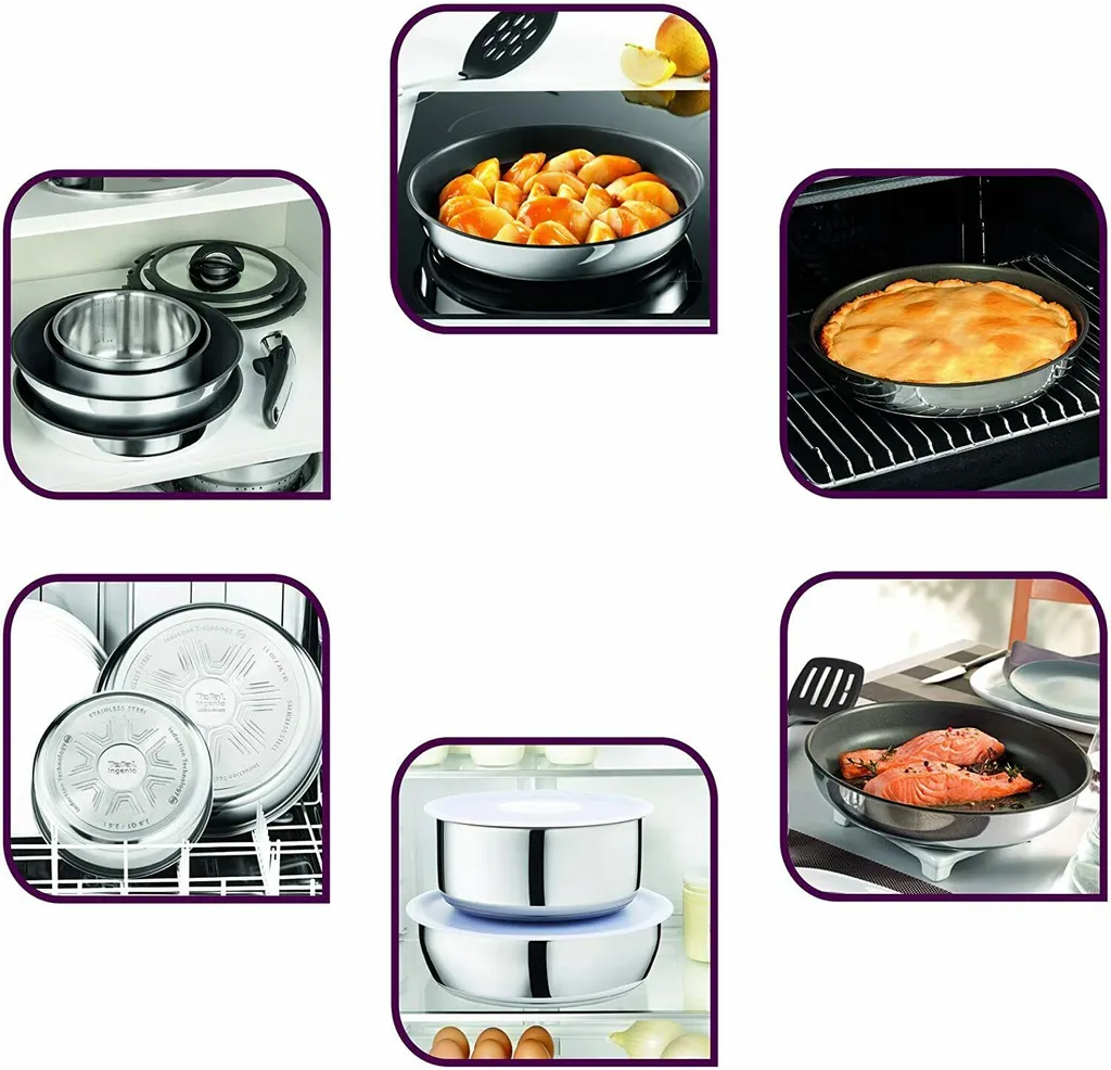 Tefal Pfannenset INGENIO 24/28cm L94092 + 2 X Jamie Oliver Glasdeckel 24/28cm + 2 Griffe + Ingenio Pfannenwender 10 Tefal Pfannenset INGENIO 24/28cm L94092 + 2 X Jamie Oliver Glasdeckel 24/28cm + 2 Griffe + Ingenio Pfannenwender – Bild 10