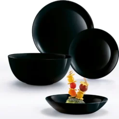 Geschirr Luminarc 9311622 Schwarz Gehärtetes Glas (19 Pcs) -Küchenzauber Günstiges Geschäft 576cb2bbe7bf7a636b91cf5dc929cedb