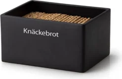 Continenta | Vorratsdose Knäckebrot Keramik Schwarz -Küchenzauber Günstiges Geschäft 5787080f75f153701ceed4924ea040bd