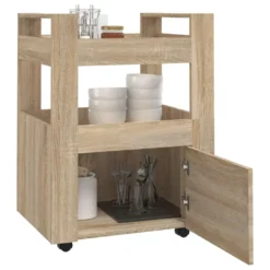 VidaXL Küchenwagen Sonoma-Eiche 60x45x80 Cm Holzwerkstoff -Küchenzauber Günstiges Geschäft 5799f1c037cb8af1f36626b504b18933