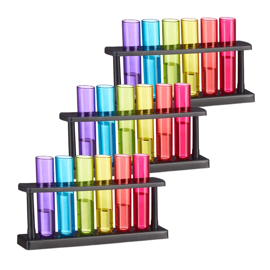 Relaxdays 18 X Reagenzgläser Shotgläser 1 Relaxdays 18 X Reagenzgläser Shotgläser