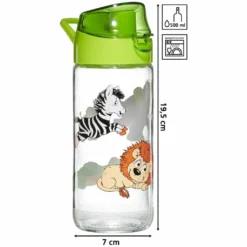 Ritzenhoff & Breker Trinkflasche Happy Zoo, Kinder Flasche, Glas, Bunt, 500 Ml, 812909 -Küchenzauber Günstiges Geschäft 59acf7ab4d32940eb0794f8f43ccd3a9