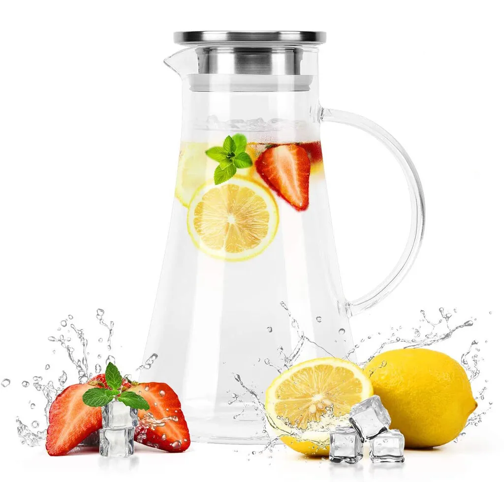 1500ml Wasserkaraffe Wasserkrug Karaffe Glaskrug Glaskaraffe Mit Edelstahl Filter Glas Kaltwasserkocher Karaffen 1 1500ml Wasserkaraffe Wasserkrug Karaffe Glaskrug Glaskaraffe Mit Edelstahl Filter Glas Kaltwasserkocher Karaffen