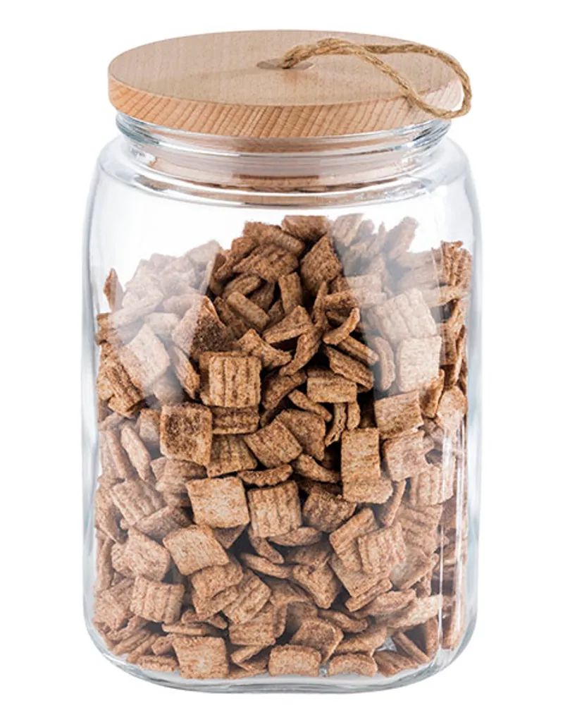 APS Vorratsglas -WOODY- /// 14 X 14 Cm, H: 21,5 Cm /// Glas, Kiefernholz, Silikon /// 2,5 Liter /// 82257 2 APS Vorratsglas -WOODY- /// 14 X 14 Cm, H: 21,5 Cm /// Glas, Kiefernholz, Silikon /// 2,5 Liter /// 82257 – Bild 2