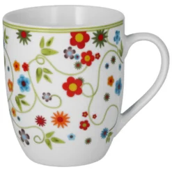 Van Well Frühstücksset 18-tlg. Für 6 Personen Serie Vario Porzellan - Farbe Wählbar, Farbe:flowers -Küchenzauber Günstiges Geschäft 5d9fa5f90b7dbc7e501ce7615ff47b9b