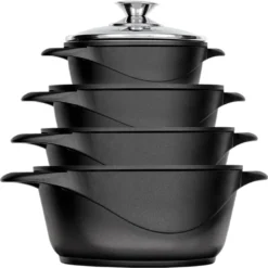 Smile MGK-12 Kochtopf, Geschmiedetes Aluminium, Schwarz -Küchenzauber Günstiges Geschäft 61e4f171bcb8fbc5747b028e103832b8