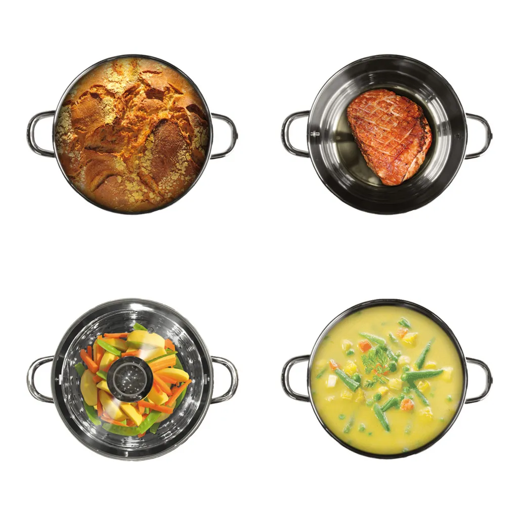 BEYOND® Edelstahl Kochtopf 24 Cm, Mit Glasdeckel Und Herausnehmbarem Siebeinsatz 8 BEYOND® Edelstahl Kochtopf 24 Cm, Mit Glasdeckel Und Herausnehmbarem Siebeinsatz – Bild 8