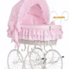 Stubenwagen Set Mit Ausstattung Rosa Für Mädchen Nostalgiestubenwagen Komplett KleinBaby