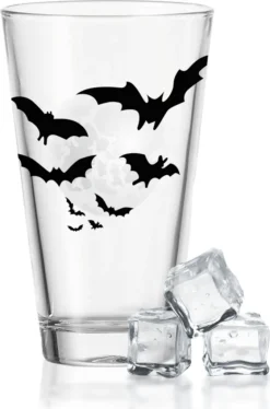 Leonardo Wasserglas Mit UV-Druck "Fledermausschwarm" Für Halloween