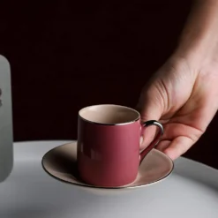 Artvigor, Porzellan Kaffeeservice, Bunt 12 Teilig Kaffee Set, Mit 6 Espressotassen 80 Ml, 6 Untertassen, Mehrfarbig -Küchenzauber Günstiges Geschäft 68139441e99aa6d9eef7c4986933e211