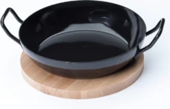 Krüger Schlemmerpfanne Mit Holzteller Aus Stahl Beschichtet 20cm -Küchenzauber Günstiges Geschäft 68e2a33630ef5a741383146e7e18ab6f