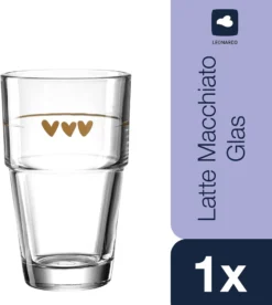 LEONARDO 043467 Solo Latte Macchiato Becher Mit Motiv Herzen, Glas, 410 Ml, Klar -Küchenzauber Günstiges Geschäft 69c89e0a69702d0e46aa7c78e64e3726