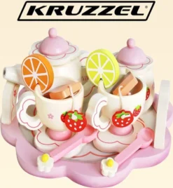 Kinder Teeservice Set Holz Zubehör Für Die Kinderküche, 16-tlg. Ab 3 Jahre Rollenspiele Für Mädchen Und Jungs 9418 -Küchenzauber Günstiges Geschäft 6a921fa321209b0c5095515f9a1cf0a5