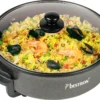 Bestron Elektrische Partypfanne, XL-Multifunktionspfanne Ø32cm Mit Glasdeckel, Antihaftbeschichtet, 1.500 Watt, AHP1500Z, Farbe: Schwarz