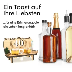 Brynnberg Schnapsbank Mit Jahreszahl Zum Geburtstag - Holz Lorbeerkranz Mit Zahl 40 Jahre Hochzeitstag Und Jahrestag Oder Geburtstag - Schnapsgläser Latte Mit 2 Gläsern -Küchenzauber Günstiges Geschäft 6d8d37705adfd083a11ded863c819f27