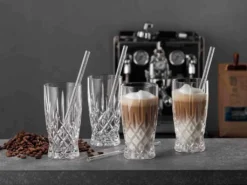 Nachtmann Latte Macchiato Set/4 + 4 Glastrinkhalme 7604/8tlg. Noblesse 104671 -Küchenzauber Günstiges Geschäft 6f5f80ce636ecb5d386363d0538382c2