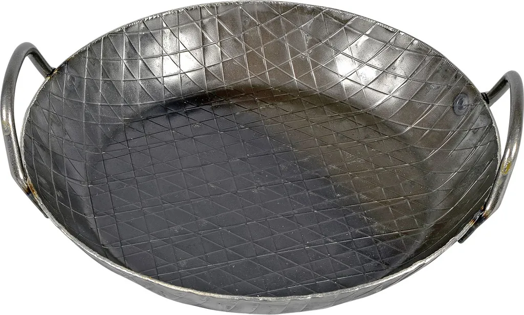 Turk 65930 Servierpfanne Aus Schmiedeeisen, 28 Cm, 2 Griffe, Grau (1 Stück) 1 Turk 65930 Servierpfanne Aus Schmiedeeisen, 28 Cm, 2 Griffe, Grau (1 Stück)