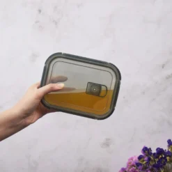 PIE LOCK Vorratsdosen 6 Teilig Eckig - Vorratsdosen Set Mikrowellengeeignete Essensbox Vorratsbehälter - Grau Glasdose Lunchbox Vorratsgläser Set -Küchenzauber Günstiges Geschäft 70cae5e75768706a0017708e749fd18c