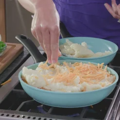 Starlyf® Pfannen-Set »Jade Pan Set« , Aluminium ( Starter-Set 5 -tlg. 3 Pfannen, 2 Glasdeckel ) , Innovativer Deckelgriff Zum Abstellen, Jade-Antihaft-Beschichtung - Aus Der TV Werbung -Küchenzauber Günstiges Geschäft 72f2ec60aef829abc0ddc6329a5b6778