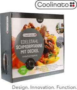 COOLINATO Schmorpfanne 28cm Aus Edelstahl – Beschichtet 15 COOLINATO Schmorpfanne 28cm Aus Edelstahl – Beschichtet -Küchenzauber Günstiges Geschäft 7760cf4a4812b6a32de86109e03c60f1
