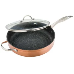 Excellence Sauteuse Ø28 Cm By Kitchen Pro - Schmorpfanne 28cm Mit Deckel, Pfanne, Aus Kupfer Und Rostfreiem Edelstahl, Induktion -Küchenzauber Günstiges Geschäft 78343b34904c86d94f2d4e888dc955f4