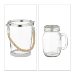 Relaxdays 4 Trinkgläser Mit Deckel Und Zubehör -Küchenzauber Günstiges Geschäft 787248d1901dc05f05ce5720a19e1de1