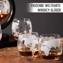 Whisiskey - Whisky Karaffe - Geschenke Für Männer - Komplette Whiskey Set - Globus - 900ML – Inkl. 4 Whisky Steine, 4 Whisky Gläser & Ausgießer - Whisky Dekanter – Whiskygläser - Natursteine -Küchenzauber Günstiges Geschäft 7ad0c7b0a89faba672d6509fccd64bd0