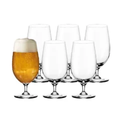 LEONARDO 061451 Ciao+ Biertulpe, Glas, 410ml, H 16cm, Klar (6 Stück) -Küchenzauber Günstiges Geschäft 7c3d03750f5396f45408829432fd8b25