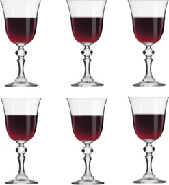KROSNO Krista Kleine Rotweingläser, 6er-Set, 220 Ml -Küchenzauber Günstiges Geschäft 7de053334aafabeed6dc0220731ce932