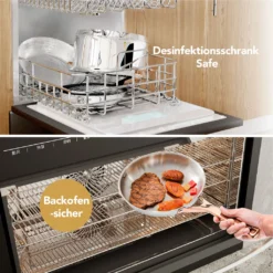 COSTWAY 11-teiliges Topf- & Pfannenset, Kochgeschirr-Set Aus Edelstahl, Kochset Mit Glasdeckel, Ofensicher Bis 200℃ Für Induktions-, Gas-, Elektroherd, Kochtopf Set Rostfrei & Beschichtet -Küchenzauber Günstiges Geschäft 81678472e5ac6abf0bedaf8c0f25dbed