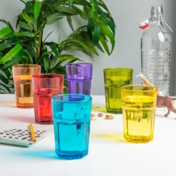 Rink Drink 6 Stück Farbige Gläser Highball-Set - Vibrant Multicolored Partei-Cocktail-Trinken Tumblers - 365ml - 6 Farben -Küchenzauber Günstiges Geschäft 82729eeea05d157caa554a0d447897cf