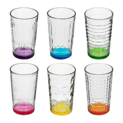 6 X Trinkglas Bunt Wasserglas Wassergläser Trinkgläser Glas Gläser Saftglas -Küchenzauber Günstiges Geschäft 82cc5d1a9fc23fc1cf70a7d976f3e51c