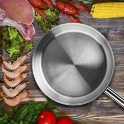 ONVAYA® Edelstahlpfannen-Set | Bratpfanne | Ohne Beschichtung | Induktion & Backofengeeignet | Profipfannen Komplettset | Ø 20/24/28/32cm -Küchenzauber Günstiges Geschäft 84cdce5208c3a9d31538ac9c169ccff7