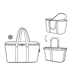 Reisenthel Coolerbag Twist Silver Kühltasche Faltbar 20 L - Twist Silver -Küchenzauber Günstiges Geschäft 85d02d43fb97d985021213fb151d157f