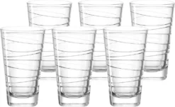 LEONARDO 019450 Vario Struttura Longdrinkbecher, Glas, 280 Ml, Klar (6 Stück) -Küchenzauber Günstiges Geschäft 87790af74dcfc3cbb2fd727001c4ebf5